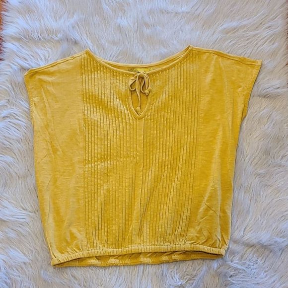 Prana Yellow Short Sleeve Top - Picture 1 of 4